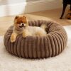 Bedsure Donut Small Dog Bed - Dog Beds for Small Dogs with Corduroy Fleece & Anti Slip Bottom, Round Faux Fur Pet Beds with Washable Removable Cover - Thumbnail 1