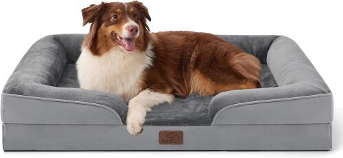Bedsure Orthopedic Dog Beds Large Sized Dog - Washable Large Dog Cat Bed Waterproof, Comfort Dogs Couch Sofa with Washable Removable Cover, Pet Bed with Nonskid Bottom - Lot 9735