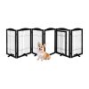 Pet Gate - 6-Panel Indoor Folding Dog Fence for Stairs or Doorways - Thumbnail 1