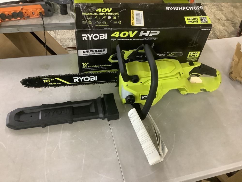 RYOBI 40V HP Brushless 16 in. Battery Cordless Electric Chainsaw (Tool Only) - Image 2 - Lot 71JF