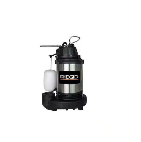 RIDGID 1 HP Stainless Steel Dual Suction Submersible Sump Pump - Lot 94JF