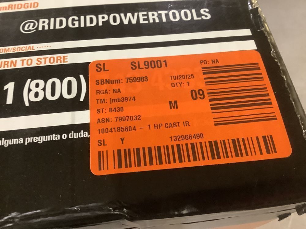 RIDGID 1 HP Stainless Steel Dual Suction Submersible Sump Pump - Image 5 - Lot 94JF