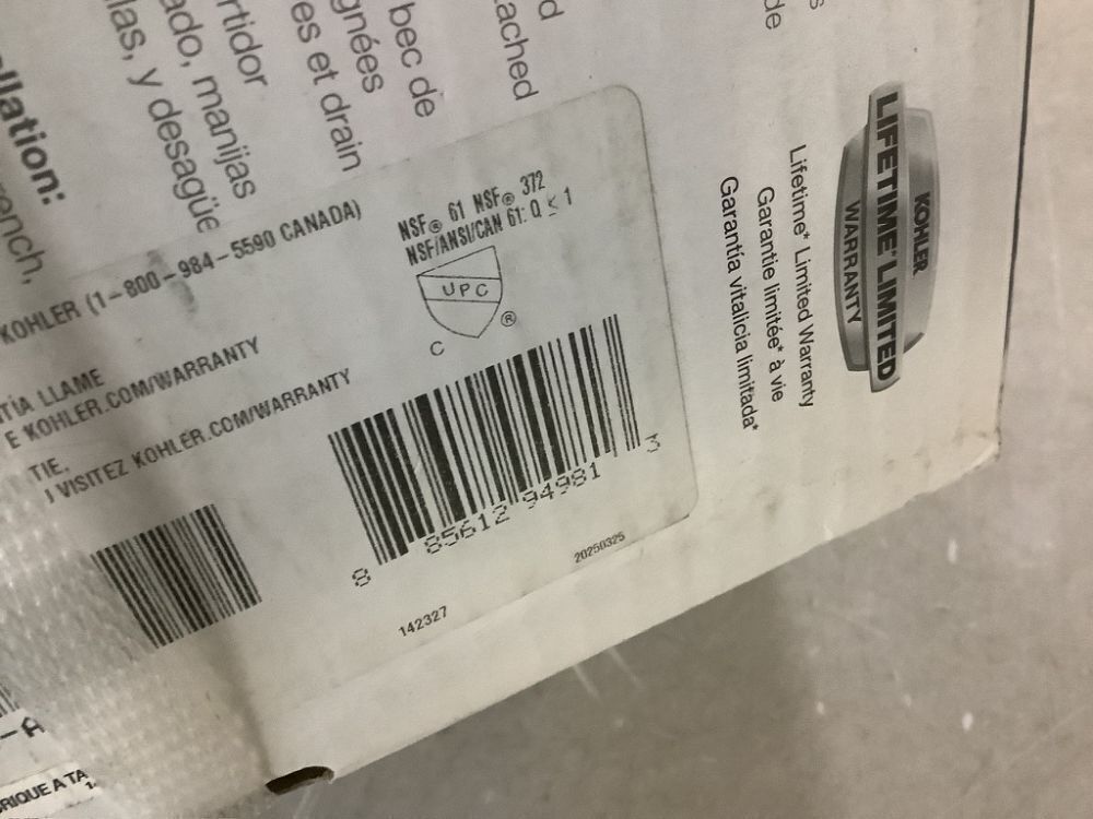 KOHLER Sundae 8 in. Widespread Double Handles Bathroom Faucet in Vibrant Brushed Moderne Brass - Image 3 - Lot 132JF