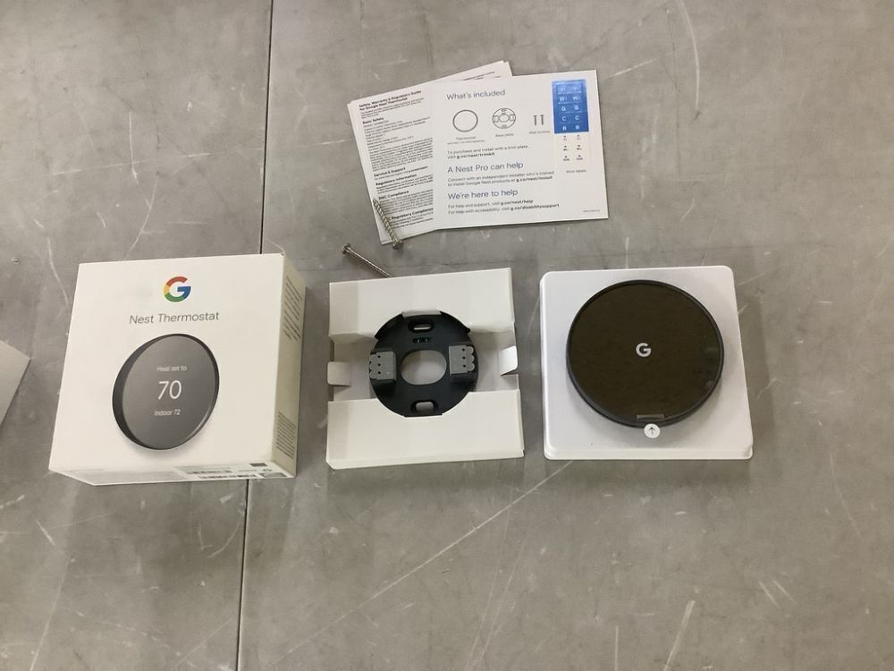Google Nest Smart Programmable Wi-Fi Thermostat, Charcoal - Image 1 - Lot 133JF