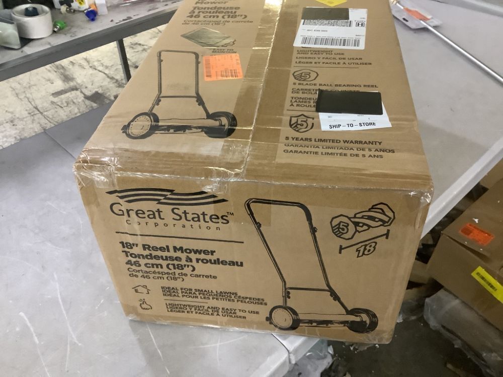 Great States Corporation 18 in. 5-Blade Manual Walk Behind Reel Lawn Mower - Image 4 - Lot 138JF