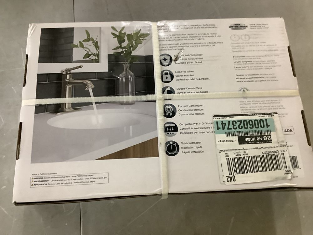 KOHLER Numista Single-Handle Single Hole Bathroom Faucet in Vibrant Brushed Nickel - Image 4 - Lot 148JF