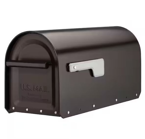 Architectural Mailboxes Sequoia Rubbed Bronze, Large, Steel, Heavy Duty Post Mount Mailbox - Image 1 - Lot 233JF