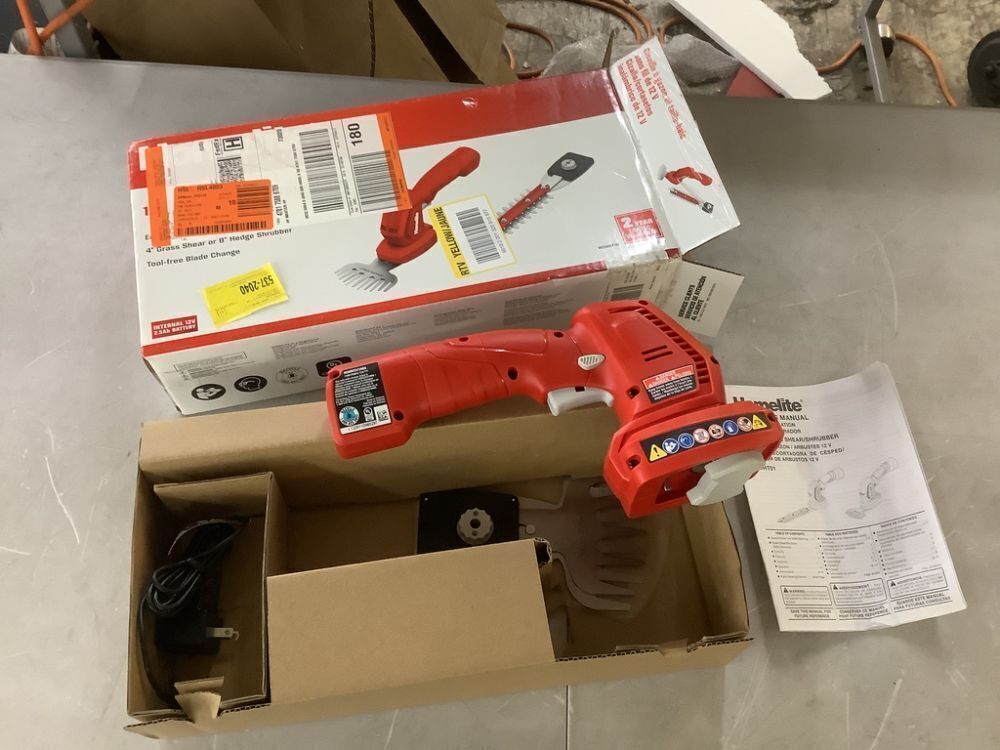 Homelite 12V Lithium Cordless Battery Grass Shear and Shrubber Trimmer with Internal 2.5 Ah Battery and Charger - Image 2 - Lot 234JF