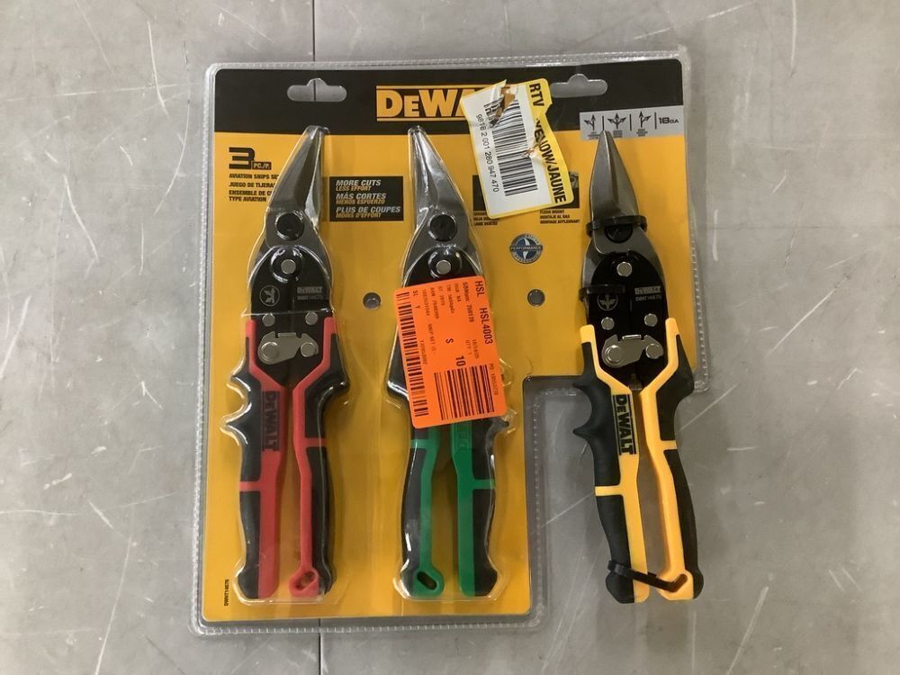 DEWALT Left, Right and Straight Aviation Snips Set (3-Pack) - Image 2 - Lot 241JF