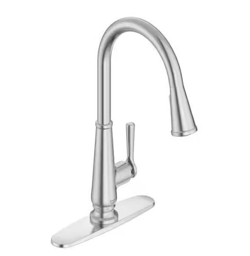 American Standard Palestra Single Handle Pull Down Sprayer Kitchen Faucet with Dual Spray in Stainless Steel - Lot 243JF