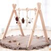 Wooden Baby Play Gym with Mat - Thumbnail 1