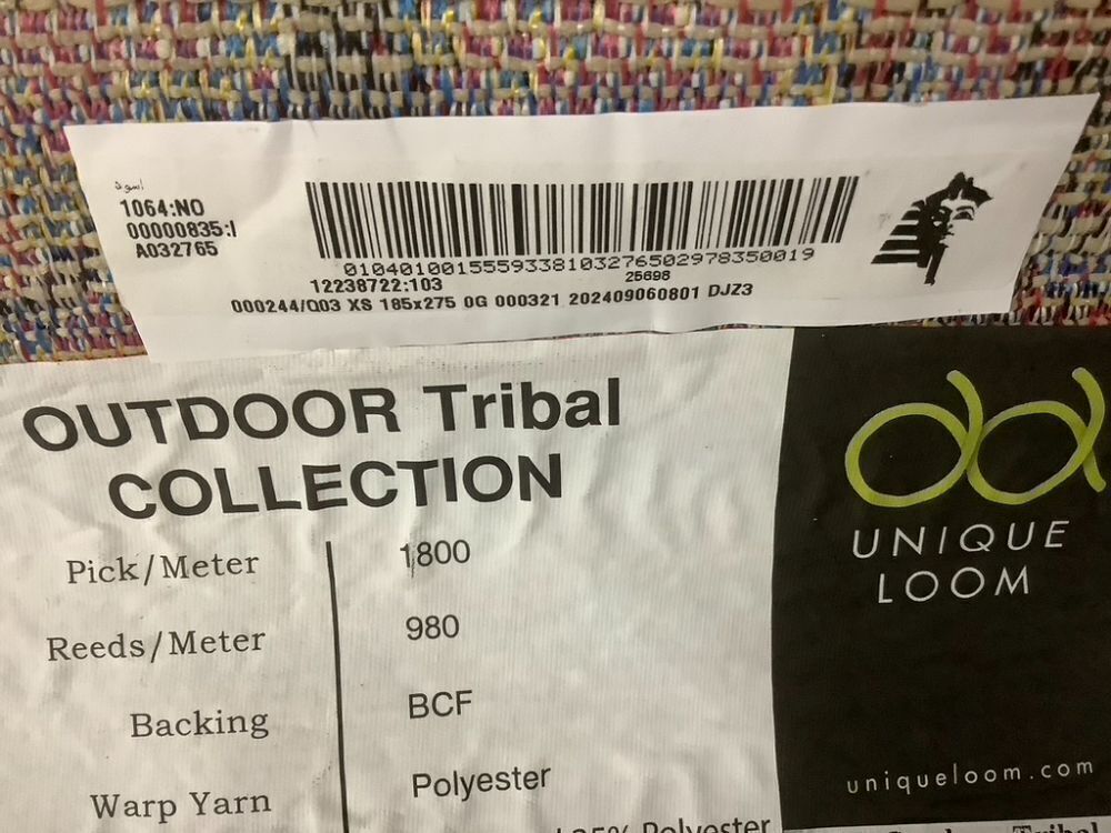 Unique Loom Outdoor Eden Area Rug 6' x 9' - Image 3 - Lot 260JF