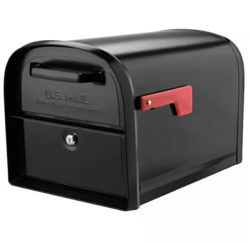 Architectural Mailboxes Oasis 360 Black, Large, Steel, Locking Parcel Mailbox with 2-Access Doors - Lot 334JF