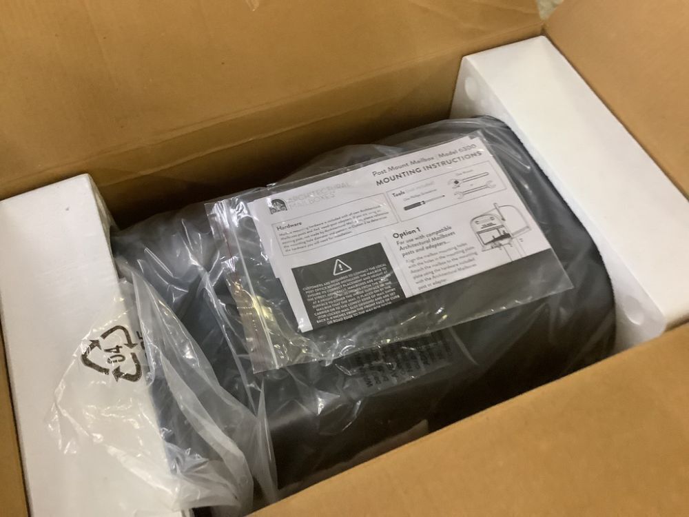 Architectural Mailboxes Oasis 360 Black, Large, Steel, Locking Parcel Mailbox with 2-Access Doors - Image 3 - Lot 334JF