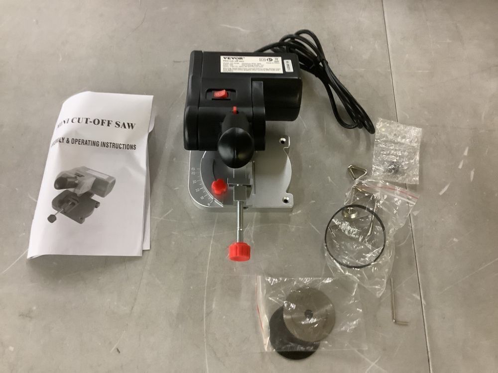 VEVOR Mini Miter Cut-off Chop Saw, Two 2-5/16\ in. Blade of Steel and Resin with 1/2 in. Cutting Depth - Image 2 - Lot 336JF