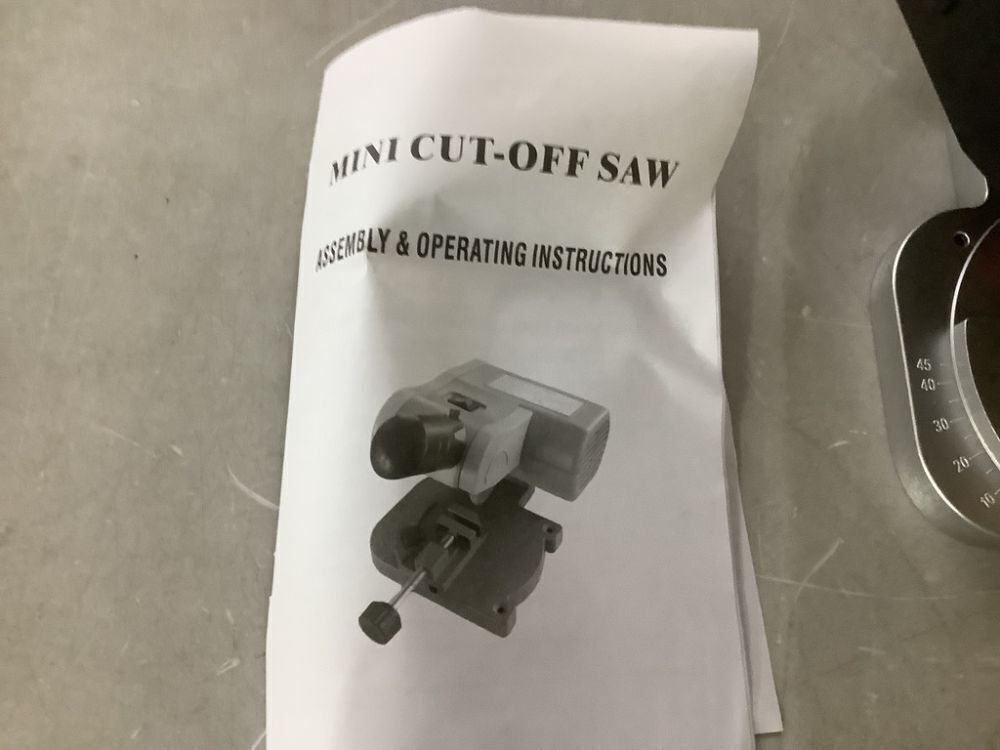 VEVOR Mini Miter Cut-off Chop Saw, Two 2-5/16\ in. Blade of Steel and Resin with 1/2 in. Cutting Depth - Image 3 - Lot 336JF