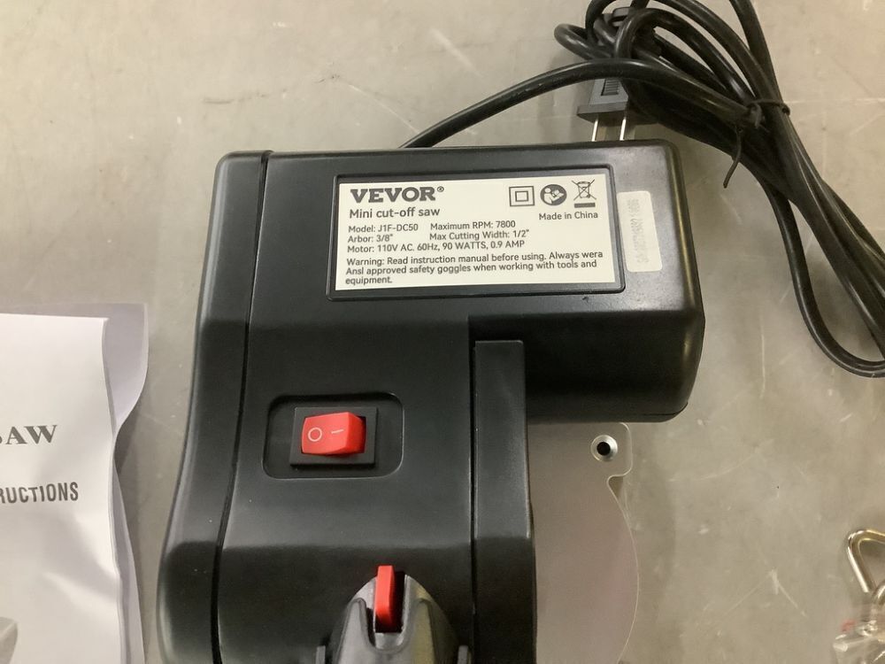 VEVOR Mini Miter Cut-off Chop Saw, Two 2-5/16\ in. Blade of Steel and Resin with 1/2 in. Cutting Depth - Image 4 - Lot 336JF