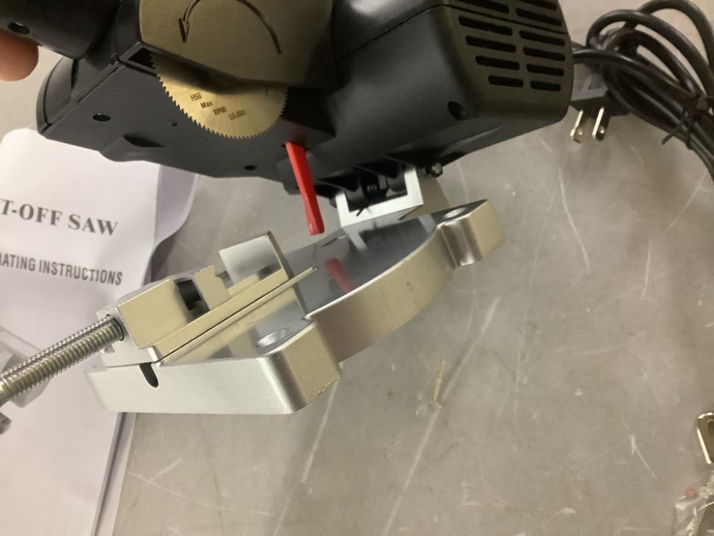 VEVOR Mini Miter Cut-off Chop Saw, Two 2-5/16\ in. Blade of Steel and Resin with 1/2 in. Cutting Depth - Image 5 - Lot 336JF