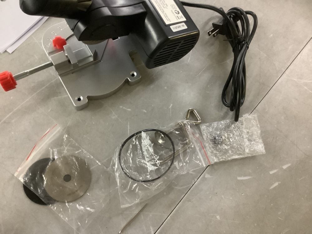 VEVOR Mini Miter Cut-off Chop Saw, Two 2-5/16\ in. Blade of Steel and Resin with 1/2 in. Cutting Depth - Image 6 - Lot 336JF