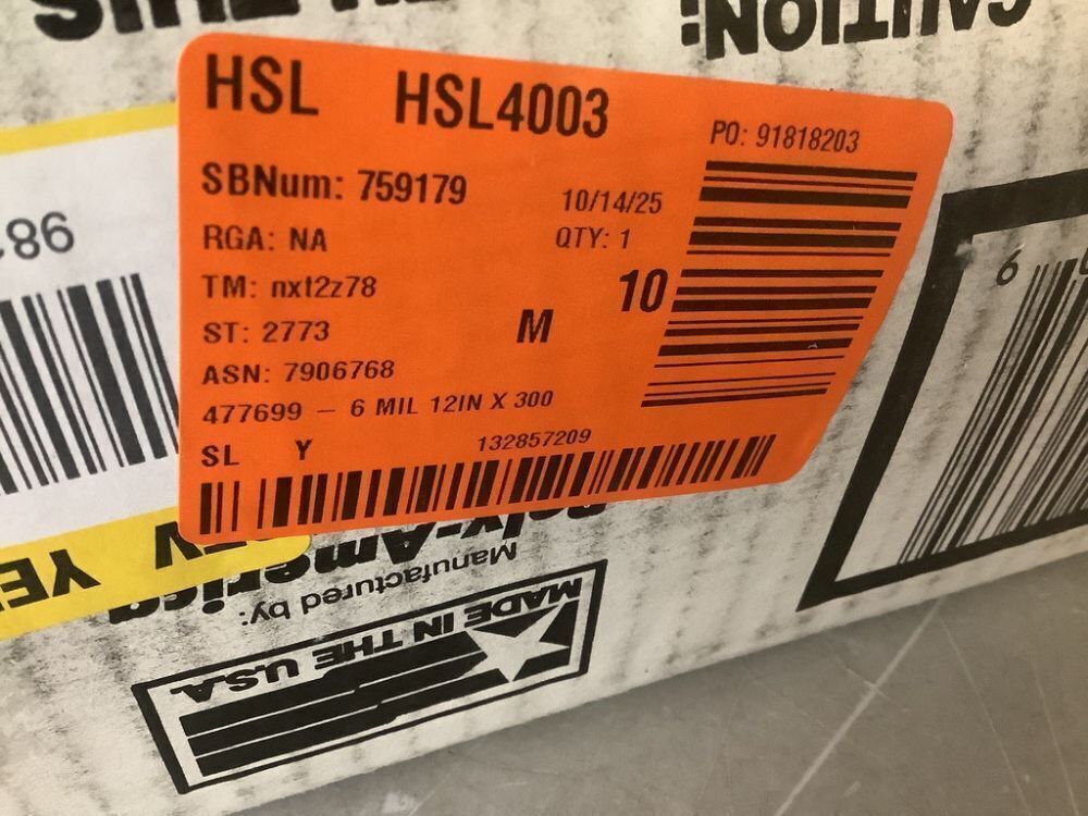 Husky 1 ft. x 300 ft. Black Flashing Plastic Sheeting - Image 3 - Lot 337JF