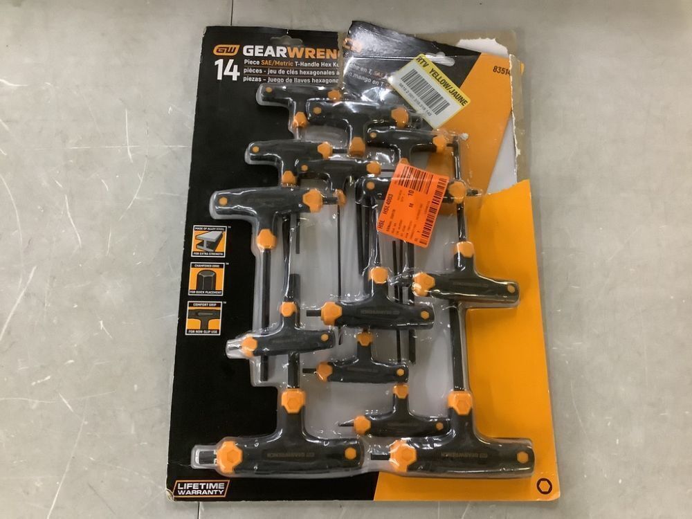GEARWRENCH SAE & Metric T-Handle Hex Key Set (14-Piece) - Image 2 - Lot 339JF