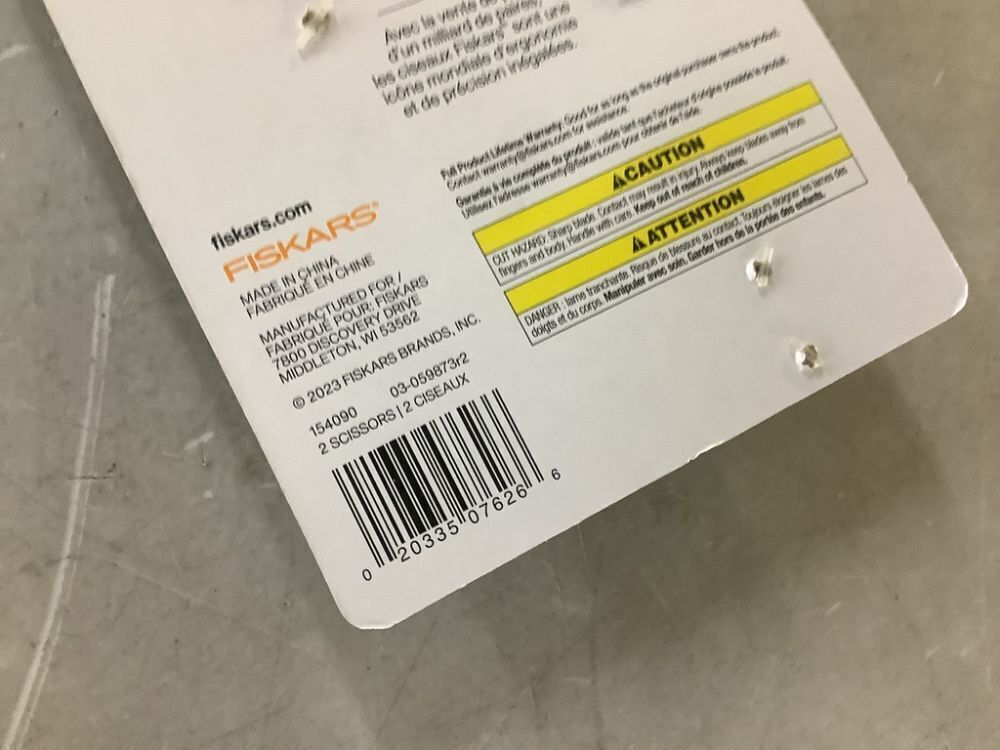 Stanley Wood Chisel Set & (2) Fiskars 2 Pack 8" Scissors - Image 3 - Lot 342JF