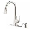 Glacier Bay Calandine Single-Handle Pull-Down Sprayer Kitchen Faucet with soap dispenser in Spot Resist Stainless - Thumbnail 1