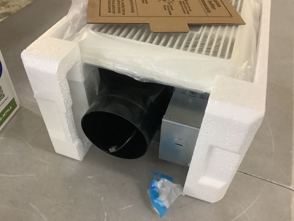 Panasonic Whisper Mighty LED Pick-A-Flow 70-90CFM Ceiling/Wall ENERGY STAR Bathroom Exhaust Fan 9.5 in. x 9.5 in. Grille Footprint - Image 3 - Lot 348JF