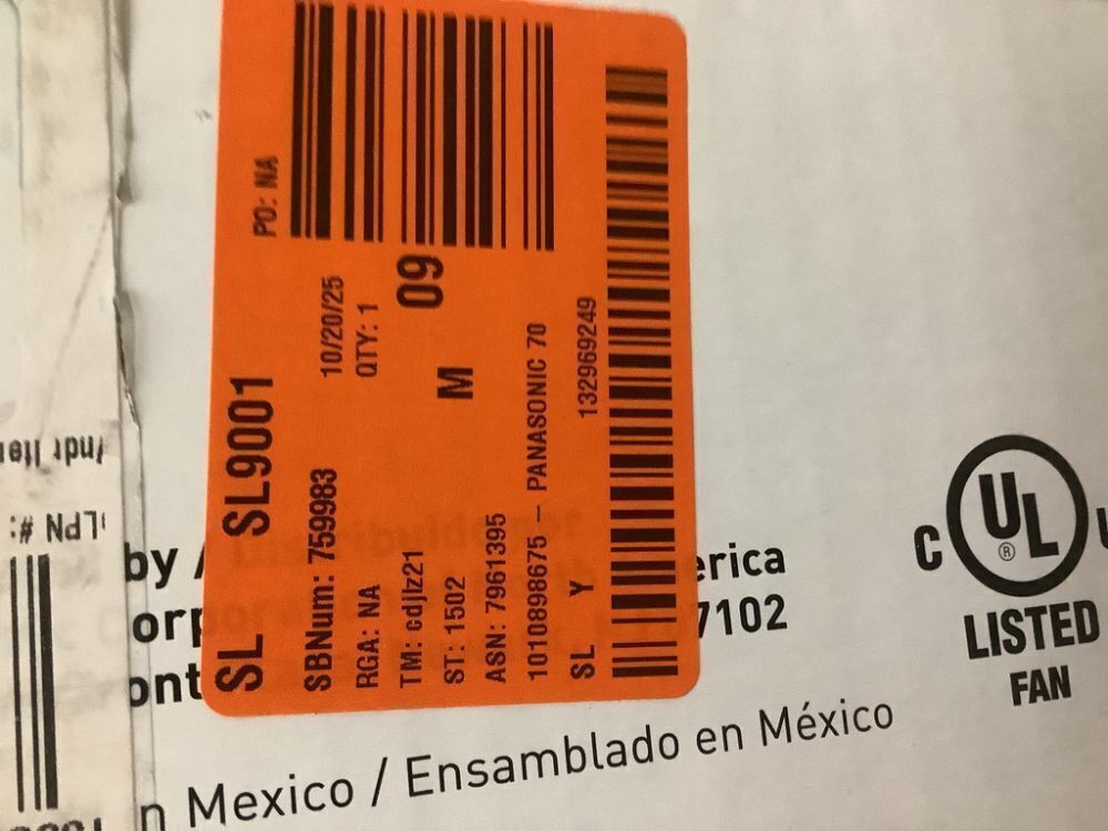 Panasonic Whisper Mighty LED Pick-A-Flow 70-90CFM Ceiling/Wall ENERGY STAR Bathroom Exhaust Fan 9.5 in. x 9.5 in. Grille Footprint - Image 6 - Lot 348JF
