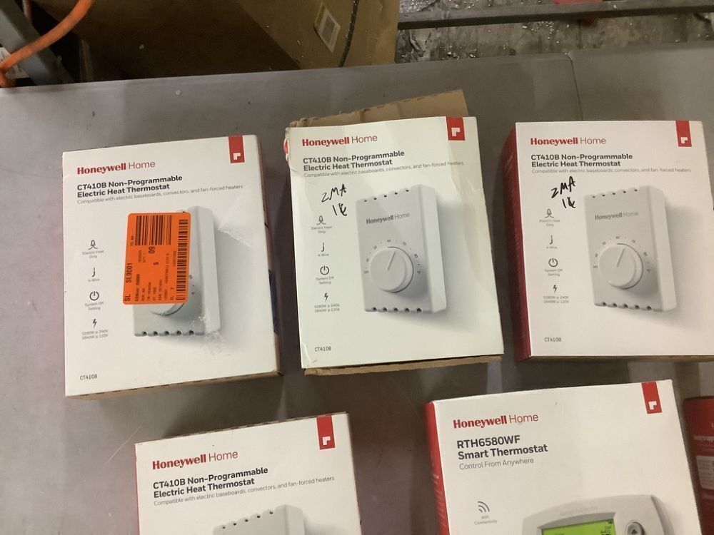 Lot of (6) Honeywell Thermostats - Uninspected - Image 2 - Lot 349JF