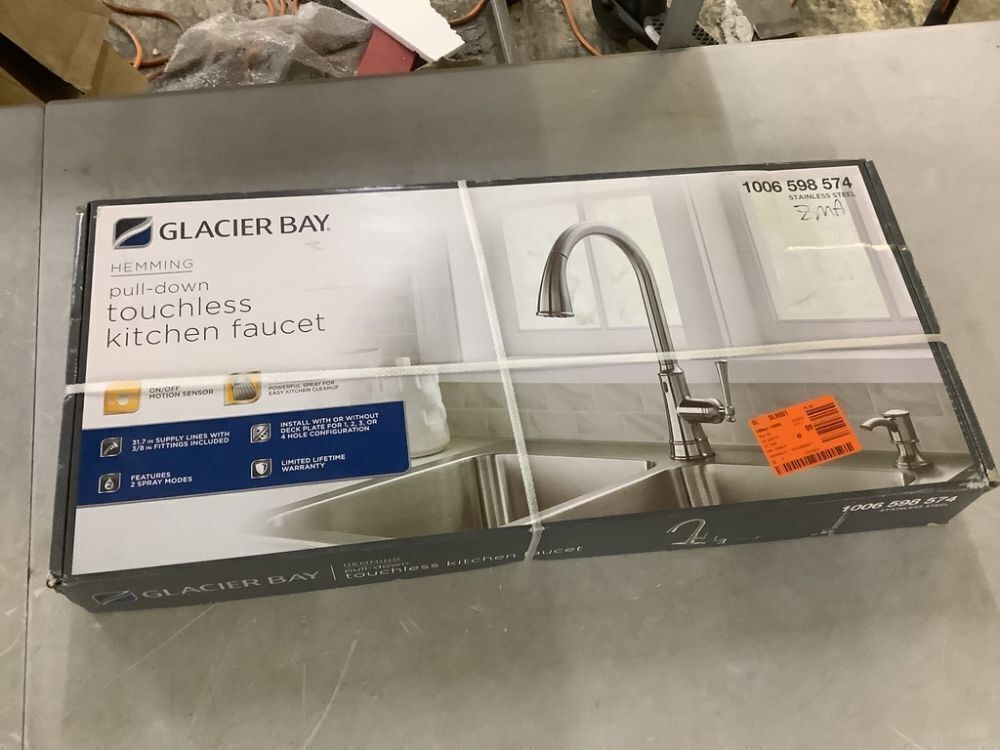 Glacier Bay Hemming Single-Handle Touchless Pull Down Sprayer Kitchen Faucet with Soap Dispenser in Spot Resistant Stainless Steel - Image 2 - Lot 350JF