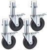 VEVOR 5 in. Scaffolding Rubber Swivel Caster Wheels 4-Pack - Thumbnail 1