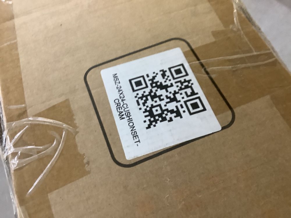 WNP 24 in. x 24 in. x 5 in. Square Outdoor Deep Seating Cushion Set Seat and Back Cushion, Cream - Image 4 - Lot 437JF