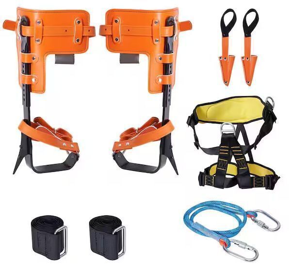 VEVOR Alloy Steel Climbing Spurs with Safety Rope and Harness, 350 lbs. Load Capacity - Image 1 - Lot 438JF