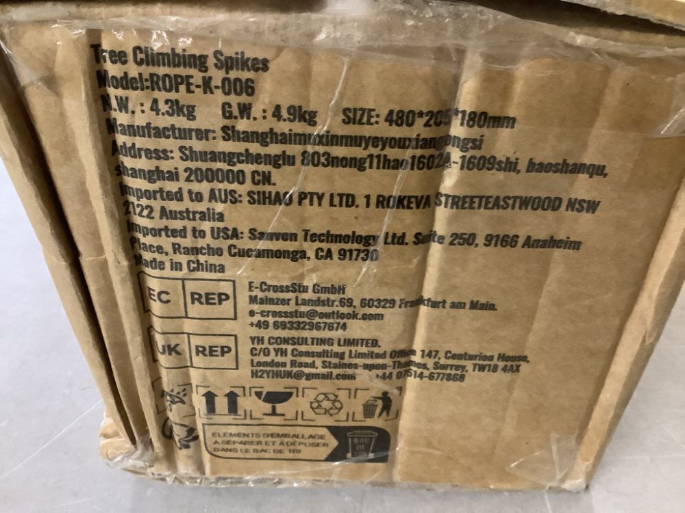 VEVOR Alloy Steel Climbing Spurs with Safety Rope and Harness, 350 lbs. Load Capacity - Image 5 - Lot 438JF