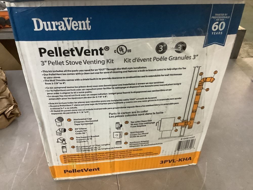 DuraVent PelletVent for Multi-Fuel 3in. Diameter Horizontal Kit - Image 4 - Lot 439JF