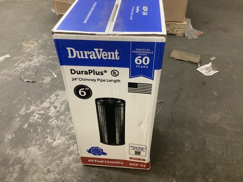 DuraVent DuraPlus All-Fuel Chimney 6in. X 24in. Diameter Chimney Pipe - Image 2 - Lot 440JF