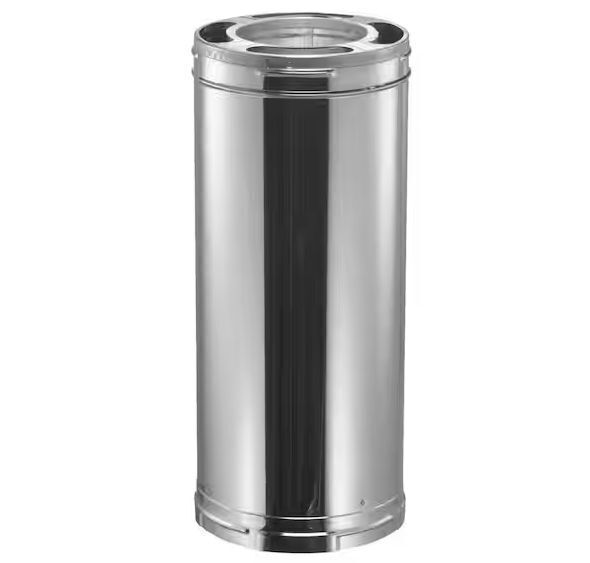 DuraVent DuraPlus All-Fuel Chimney 6in. X 12in. Diameter Chimney Pipe, Stainless Steel - Image 1 - Lot 446JF