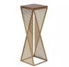 Kate and Laurel Elita 9.6 in W Rustic Brown Square MidCentury Wood and Metal End Table - Thumbnail 1