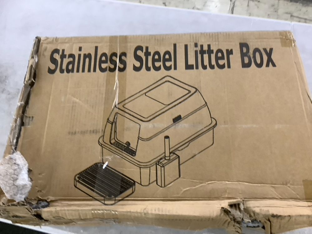 Stainless Steel Litter Box with Front and Top Entry - Image 2 - Lot 452JF