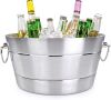 Lot of (2) Stainless Steel Ice Bucket - Thumbnail 1