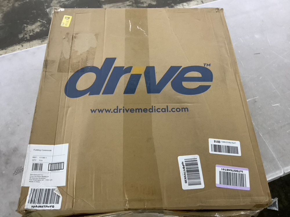 Drive Medical Folding Steel Bedside Commode Chair - Image 2 - Lot 455JF