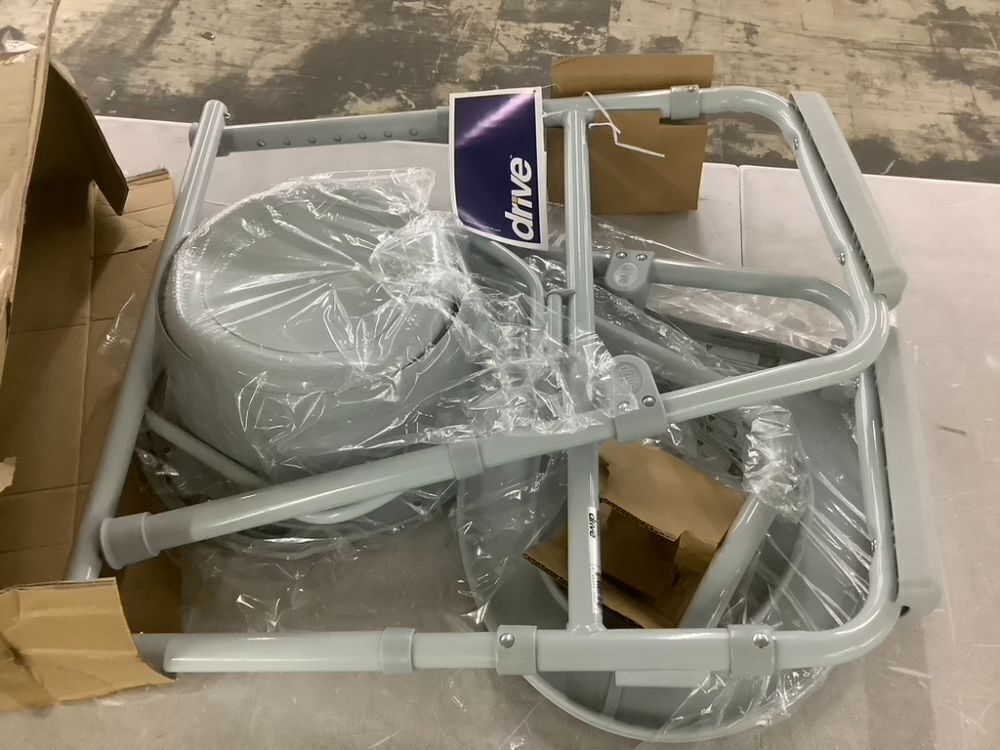 Drive Medical Folding Steel Bedside Commode Chair - Image 3 - Lot 455JF
