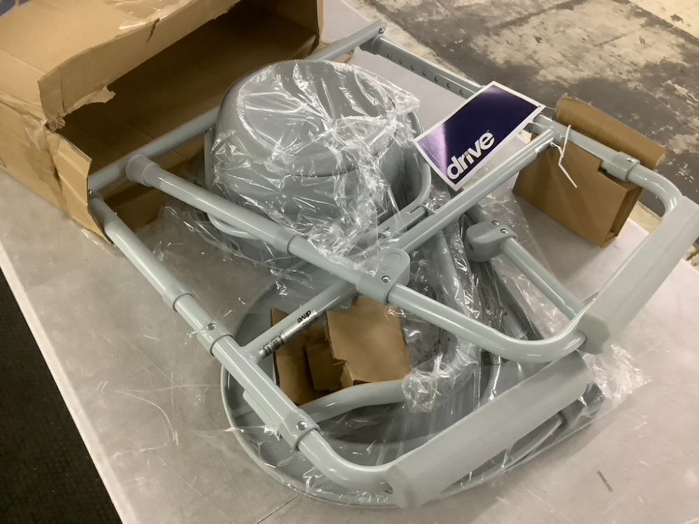 Drive Medical Folding Steel Bedside Commode Chair - Image 4 - Lot 455JF