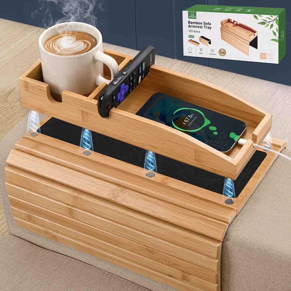 Joy&Grace Couch Cup Holder Armrest Tray - Image 1 - Lot 458JF