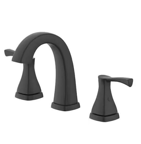 Glacier Bay Calandine 8 in. Widespread 2-Handle Bathroom Faucet in Matte Black - Lot 532JF