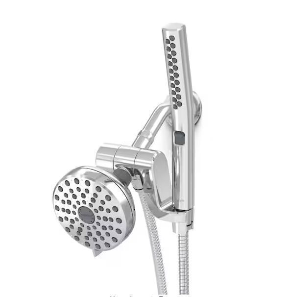 Waterpik 12-spray 5 in. High PressureDual Shower Head and Handheld Shower Head in Chrome - Image 1 - Lot 533JF