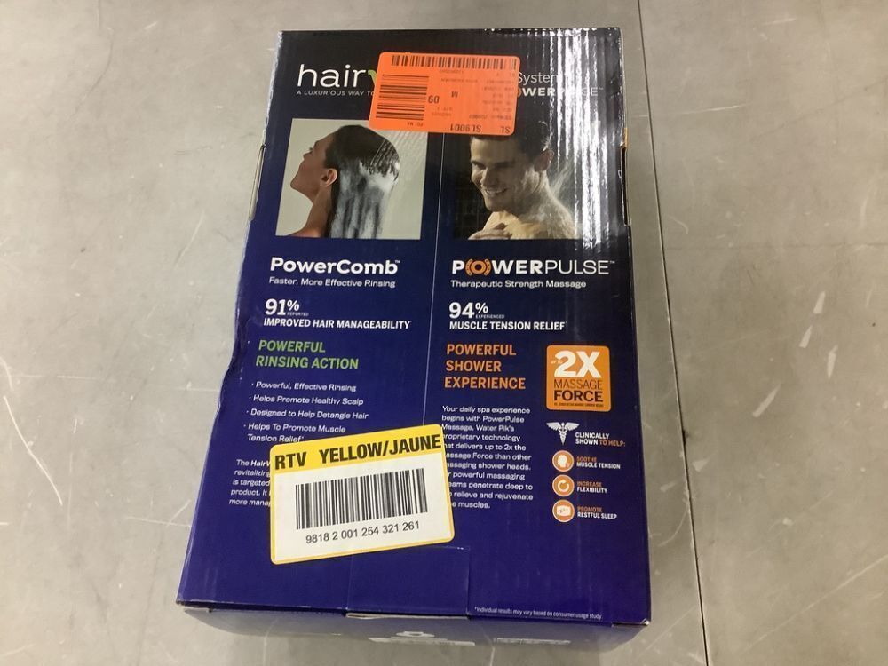 Waterpik 12-spray 5 in. High PressureDual Shower Head and Handheld Shower Head in Chrome - Image 4 - Lot 533JF