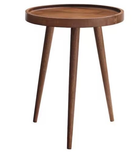 MODWAY Chiro Walnut Round Wood Side Table - Lot 535JF