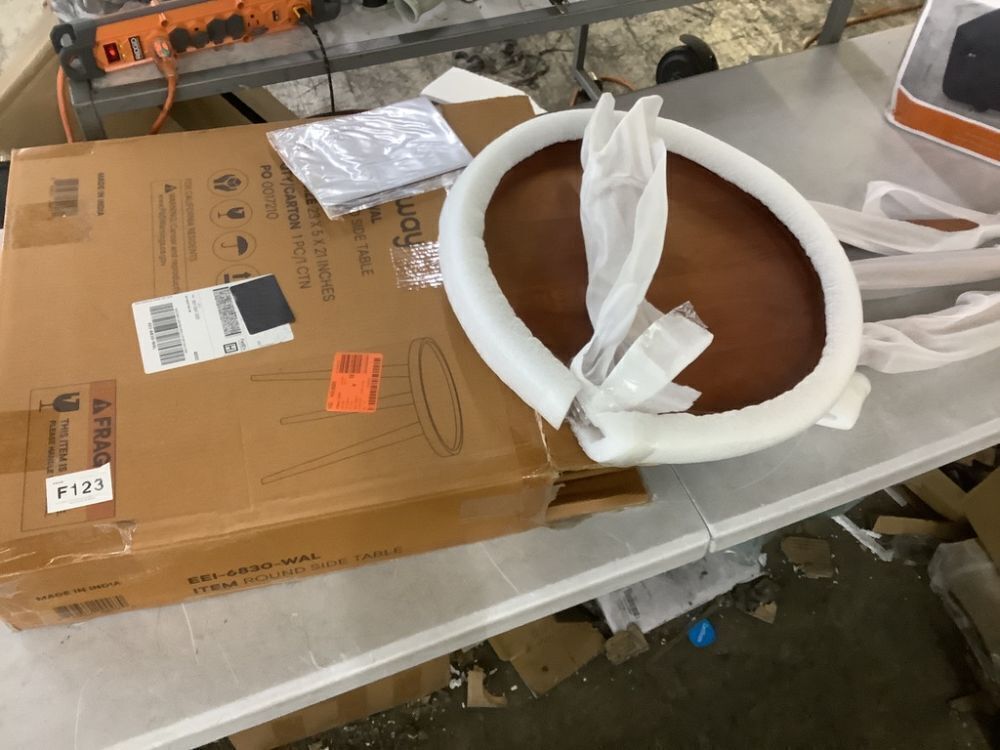 MODWAY Chiro Walnut Round Wood Side Table - Image 2 - Lot 536F